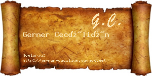 Gerner Cecílián névjegykártya